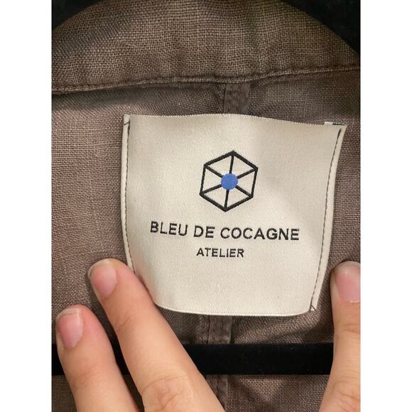 Bleu De Cocagne Linen Work Jacket - Picture 9 of 12